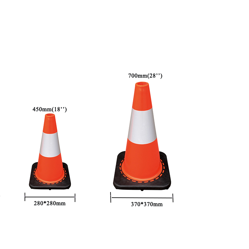 Black Base PVC Traffic Cone